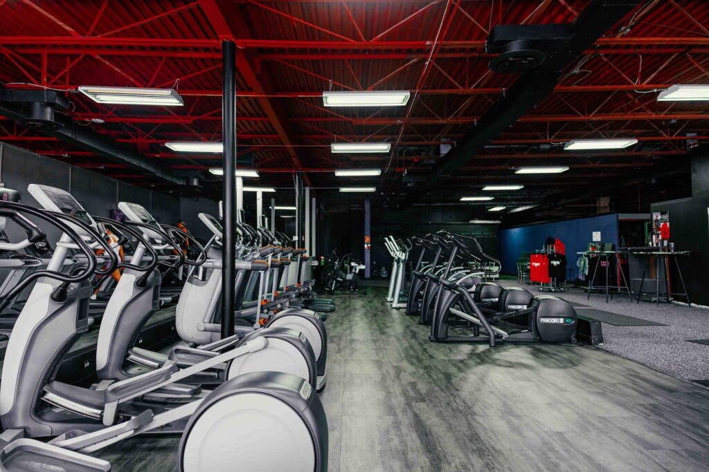Cardio area with ellipticals